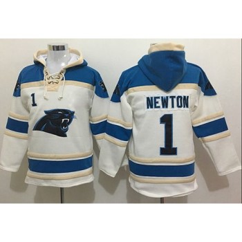 Panthers #1 Cam Newton White Sawyer Hoodie Sweatshirt NFL Hoodie Panthers #1 Cam Newton White Sawyer Hoodie Sweatshirt NFL Hoodie