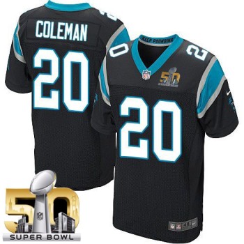 Panthers #20 Kurt Coleman Black Team Color Super Bowl 50 Men's Stitched NFL Elite Jersey Panthers #20 Kurt Coleman Black Team Color Super Bowl 50 Men's Stitched NFL Elite Jersey