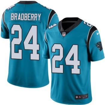 Panthers #24 James Bradberry Blue Men's Stitched NFL Limited Rush Jersey Panthers #24 James Bradberry Blue Men's Stitched NFL Limited Rush Jersey