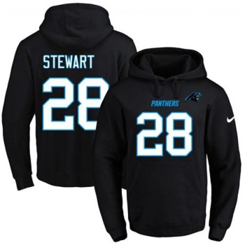 Panthers #28 Jonathan Stewart Black Name & Number Pullover NFL Hoodie Panthers #28 Jonathan Stewart Black Name & Number Pullover NFL Hoodie