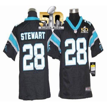 Panthers #28 Jonathan Stewart Black Team Color Super Bowl 50 Youth Stitched NFL Elite Jersey Panthers #28 Jonathan Stewart Black Team Color Super Bowl 50 Youth Stitched NFL Elite Jersey