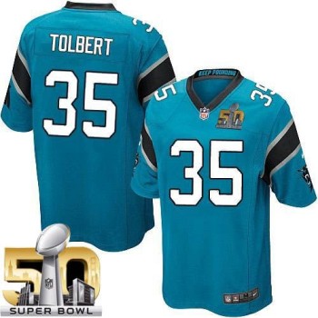 Panthers #35 Mike Tolbert Blue Alternate Super Bowl 50 Youth Stitched NFL Elite Jersey Panthers #35 Mike Tolbert Blue Alternate Super Bowl 50 Youth Stitched NFL Elite Jersey