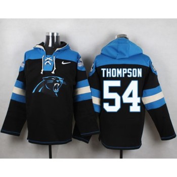 Panthers #54 Shaq Thompson Black Player Pullover NFL Hoodie Panthers #54 Shaq Thompson Black Player Pullover NFL Hoodie
