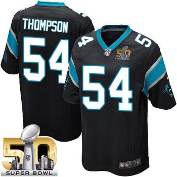 Panthers #54 Shaq Thompson Black Team Color Super Bowl 50 Youth Stitched NFL Elite Jersey Panthers #54 Shaq Thompson Black Team Color Super Bowl 50 Youth Stitched NFL Elite Jersey