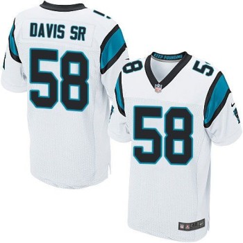 Panthers #58 Thomas Davis Sr White Men's Stitched NFL Elite Jersey Panthers #58 Thomas Davis Sr White Men's Stitched NFL Elite Jersey