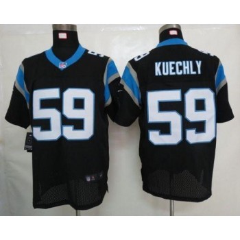 Panthers #59 Luke Kuechly Black Team Color Men's Stitched NFL Elite Jersey Panthers #59 Luke Kuechly Black Team Color Men's Stitched NFL Elite Jersey