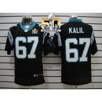 Panthers #67 Ryan Kalil Black Team Color Super Bowl 50 Men's Stitched NFL Elite Jersey Panthers #67 Ryan Kalil Black Team Color Super Bowl 50 Men's Stitched NFL Elite Jersey