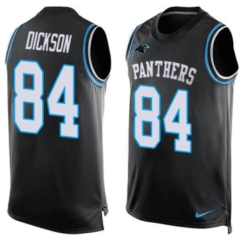 Panthers #84 Ed Dickson Black Team Color Men's Stitched NFL Limited Tank Top Jersey Panthers #84 Ed Dickson Black Team Color Men's Stitched NFL Limited Tank Top Jersey