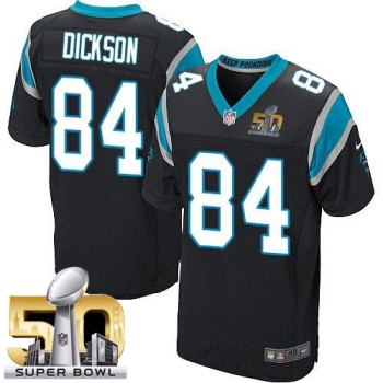 Panthers #84 Ed Dickson Black Team Color Super Bowl 50 Men's Stitched NFL Elite Jersey Panthers #84 Ed Dickson Black Team Color Super Bowl 50 Men's Stitched NFL Elite Jersey