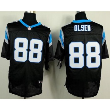 Panthers #88 Greg Olsen Black Team Color Men's Stitched NFL Elite Jersey Panthers #88 Greg Olsen Black Team Color Men's Stitched NFL Elite Jersey