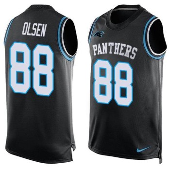 Panthers #88 Greg Olsen Black Team Color Men's Stitched NFL Limited Tank Top Jersey Panthers #88 Greg Olsen Black Team Color Men's Stitched NFL Limited Tank Top Jersey