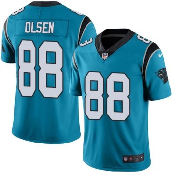 Panthers #88 Greg Olsen Blue Men's Stitched NFL Limited Rush Jersey