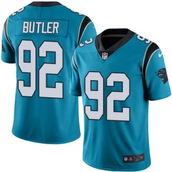 Panthers #92 Vernon Butler Blue Youth Stitched NFL Limited Rush Jersey