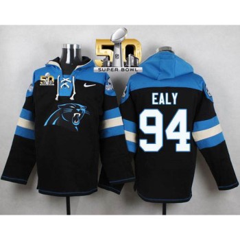 Panthers #94 Kony Ealy Black Super Bowl 50 Player Pullover NFL Hoodie Panthers #94 Kony Ealy Black Super Bowl 50 Player Pullover NFL Hoodie