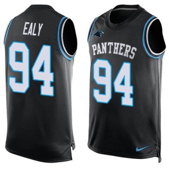 Panthers #94 Kony Ealy Black Team Color Men's Stitched NFL Limited Tank Top Jersey