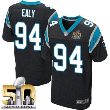 Panthers #94 Kony Ealy Black Team Color Super Bowl 50 Men's Stitched NFL Elite Jersey Panthers #94 Kony Ealy Black Team Color Super Bowl 50 Men's Stitched NFL Elite Jersey