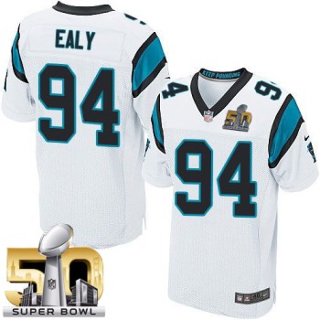 Panthers #94 Kony Ealy White Super Bowl 50 Men's Stitched NFL Elite Jersey Panthers #94 Kony Ealy White Super Bowl 50 Men's Stitched NFL Elite Jersey