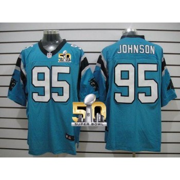 Panthers #95 Charles Johnson Blue Alternate Super Bowl 50 Men's Stitched NFL Elite Jersey Panthers #95 Charles Johnson Blue Alternate Super Bowl 50 Men's Stitched NFL Elite Jersey