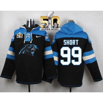 Panthers #99 Kawann Short Black Super Bowl 50 Player Pullover NFL Hoodie Panthers #99 Kawann Short Black Super Bowl 50 Player Pullover NFL Hoodie