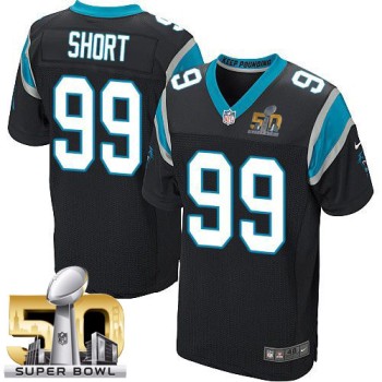 Panthers #99 Kawann Short Black Team Color Super Bowl 50 Men's Stitched NFL Elite Jersey Panthers #99 Kawann Short Black Team Color Super Bowl 50 Men's Stitched NFL Elite Jersey