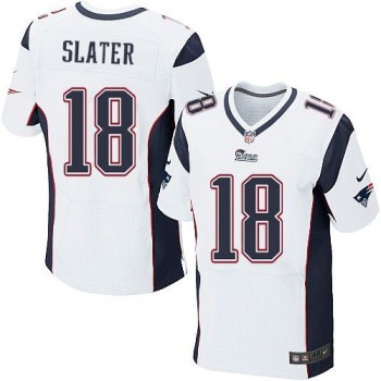 Patriots #18 Matt Slater White Men's Stitched NFL Elite Jersey