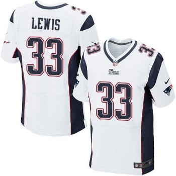 Patriots #33 Dion Lewis White Men's Stitched NFL Elite Jersey