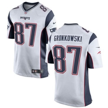 Patriots #87 Rob Gronkowski White Youth Stitched NFL New Elite Jersey