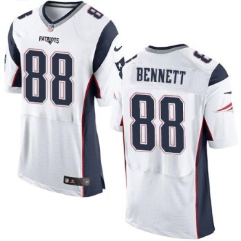 Patriots #88 Martellus Bennett White Men's Stitched NFL Elite Jersey