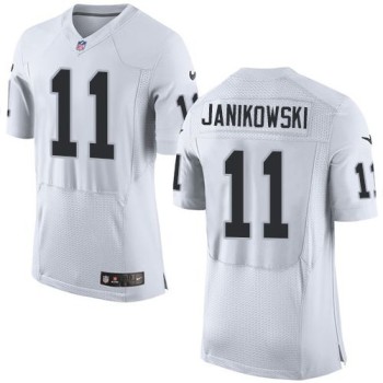 Raiders #11 Sebastian Janikowski White Men's Stitched NFL New Elite Jersey