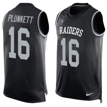 Raiders #16 Jim Plunkett Black Team Color Men's Stitched NFL Limited Tank Top Jersey Raiders #16 Jim Plunkett Black Team Color Men's Stitched NFL Limited Tank Top Jersey