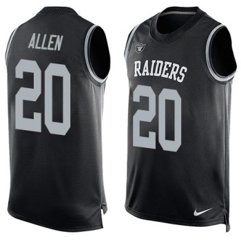 Raiders #20 Nate Allen Black Team Color Men's Stitched NFL Limited Tank Top Jersey Raiders #20 Nate Allen Black Team Color Men's Stitched NFL Limited Tank Top Jersey
