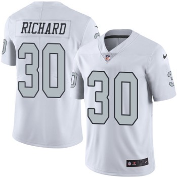 Raiders #30 Jalen Richard White Men's Stitched NFL Limited Rush Jersey Raiders #30 Jalen Richard White Men's Stitched NFL Limited Rush Jersey