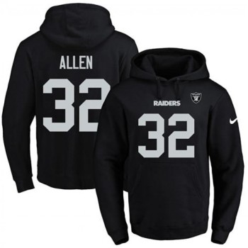 Raiders #32 Marcus Allen Black Name & Number Pullover NFL Hoodie Raiders #32 Marcus Allen Black Name & Number Pullover NFL Hoodie