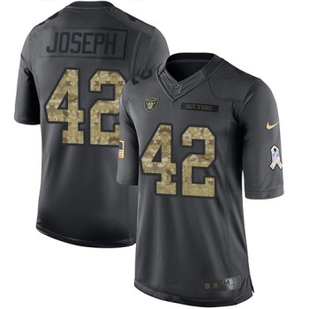 Raiders #42 Karl Joseph Black Men's Stitched NFL Limited 2016 Salute To Service Jersey Raiders #42 Karl Joseph Black Men's Stitched NFL Limited 2016 Salute To Service Jersey
