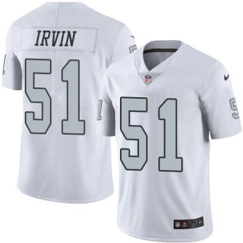 Raiders #51 Bruce Irvin White Men's Stitched NFL Limited Rush Jersey
