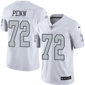 Raiders #72 Donald Penn White Men's Stitched NFL Limited Rush Jersey Raiders #72 Donald Penn White Men's Stitched NFL Limited Rush Jersey