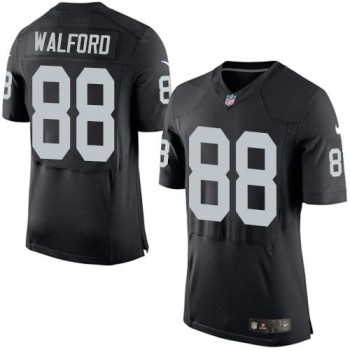 Raiders #88 Clive Walford Black Team Color Men's Stitched NFL New Elite Jersey Raiders #88 Clive Walford Black Team Color Men's Stitched NFL New Elite Jersey