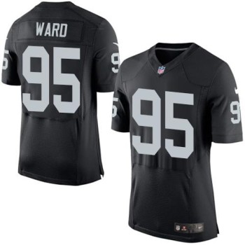 Raiders #95 Jihad Ward Black Team Color Men's Stitched NFL New Elite Jersey Raiders #95 Jihad Ward Black Team Color Men's Stitched NFL New Elite Jersey
