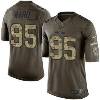 Raiders #95 Jihad Ward Green Men's Stitched NFL Limited Salute to Service Jersey Raiders #95 Jihad Ward Green Men's Stitched NFL Limited Salute to Service Jersey