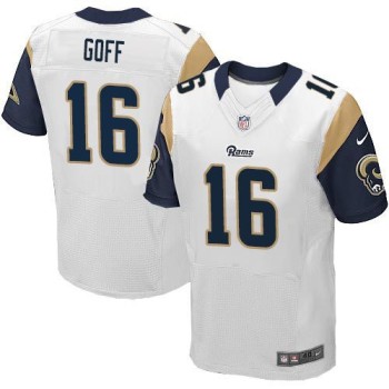 Rams #16 Jared Goff White Men's Stitched NFL Elite Jersey