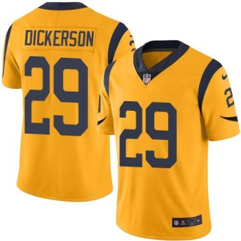 Rams #29 Eric Dickerson Gold Men's Stitched NFL Limited Rush Jersey
