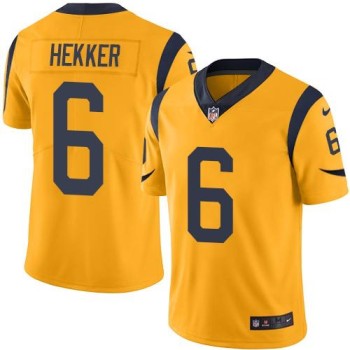 Rams #6 Johnny Hekker Gold Men's Stitched NFL Limited Rush Jersey