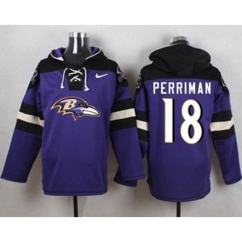 Ravens #18 Breshad Perriman Purple Player Pullover NFL Hoodie Ravens #18 Breshad Perriman Purple Player Pullover NFL Hoodie