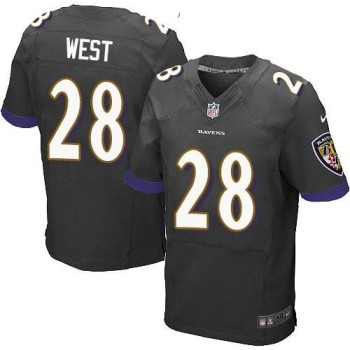Ravens #28 Terrance West Black Alternate Men's Stitched NFL New Elite Jersey Ravens #28 Terrance West Black Alternate Men's Stitched NFL New Elite Jersey