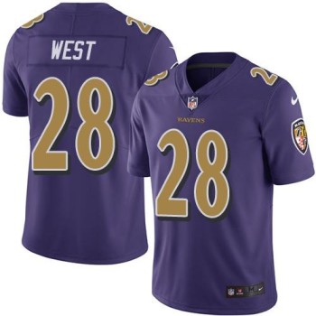 Ravens #28 Terrance West Purple Youth Stitched NFL Limited Rush Jersey Ravens #28 Terrance West Purple Youth Stitched NFL Limited Rush Jersey