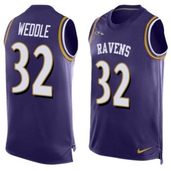 Ravens #32 Eric Weddle Purple Team Color Men's Stitched NFL Limited Tank Top Jersey Ravens #32 Eric Weddle Purple Team Color Men's Stitched NFL Limited Tank Top Jersey