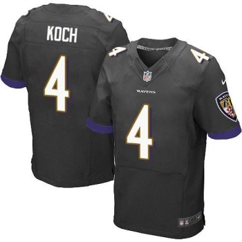 Ravens #4 Sam Koch Black Alternate Men's Stitched NFL New Elite Jersey Ravens #4 Sam Koch Black Alternate Men's Stitched NFL New Elite Jersey