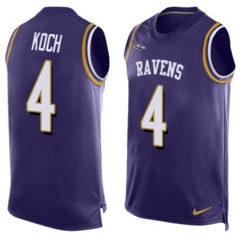 Ravens #4 Sam Koch Purple Team Color Men's Stitched NFL Limited Tank Top Jersey Ravens #4 Sam Koch Purple Team Color Men's Stitched NFL Limited Tank Top Jersey