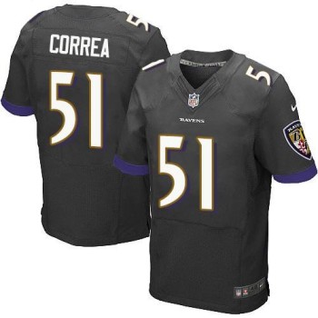 Ravens #51 Kamalei Correa Black Alternate Men's Stitched NFL New Elite Jersey Ravens #51 Kamalei Correa Black Alternate Men's Stitched NFL New Elite Jersey