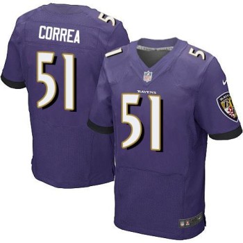 Ravens #51 Kamalei Correa Purple Team Color Men's Stitched NFL New Elite Jersey Ravens #51 Kamalei Correa Purple Team Color Men's Stitched NFL New Elite Jersey